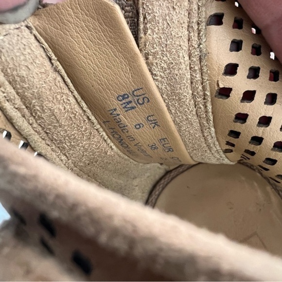 FRANCO Sarto Honolulu Leather Lace Up Heels/Boots size 8 - Picture 6 of 8